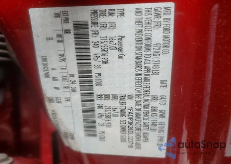 2013 Ford Focus Se из США, поврежденный, VIN 1FADP3K26DL323718